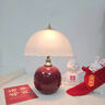 茯見(jiàn)結(jié)婚長(zhǎng)明燈裝飾臺(tái)燈婚房床頭燈紅色新娘陪嫁送新婚禮物婚慶喜陶瓷 單個(gè)裝-【酒紅色-三色變光】 曬單實(shí)拍圖