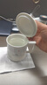 兮元記墨山羊脂玉瓷茶杯帶蓋馬克杯高檔陶瓷辦公室泡茶喝水杯子 墨山紅日言宋水杯 曬單實拍圖