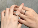 BOEAY一克拉莫桑鉆石純銀戒指女款情侶對戒求婚鉆戒男士結(jié)婚戒指鐘久久 【七倉發(fā)貨/急速達】情侶對戒 曬單實拍圖