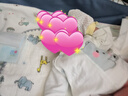 小豬球球 嬰兒手套防抓透氣抽繩防吃手指臉棉新生兒嬰幼兒寶寶護手套 冰絲手套 (藍色+黃色) 曬單實拍圖