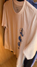 adidas休閑簡(jiǎn)約印花上衣圓領(lǐng)短袖T恤男裝夏季阿迪達斯官方輕運動(dòng) 米白色   L 曬單實(shí)拍圖