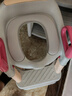 勞可里尼（NOCOLLINY）兒童馬桶坐便器輔助器樓梯式男孩女寶寶階梯架嬰兒坐便圈家用尿凳 【升級(jí)-穩(wěn)固三角】羅馬玫+PU墊 曬單實(shí)拍圖
