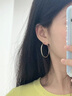 伊燦大圈圈顯臉小耳環(huán)女2025新款爆款高級(jí)感耳圈輕奢耳釘百搭個(gè)性耳飾 大圈圈顯臉小耳環(huán)女【3cm銀色】 曬單實(shí)拍圖