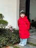 巴拉巴拉兒童羽絨服中長(zhǎng)款冬加厚外套男女童連帽親子裝防風(fēng)防潑水 中國(guó)紅60611-灰鴨絨 120 （充絨量158g） 曬單實(shí)拍圖