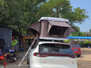 冠時(shí)代車(chē)頂帳篷戶(hù)外全自動(dòng)液壓升降suv小轎車(chē)自駕游折疊速開(kāi)車(chē)載帳篷 中號黑色+卡其帆布+橫桿 曬單實(shí)拍圖
