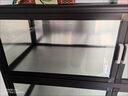 迪亮鋁合金廚房置物架落地收納多層微波爐鍋具碗柜多功能餐邊儲物櫥柜 黑色【生銹包賠+帶貨上門】 三層100*40*76【加粗加厚】 曬單實拍圖