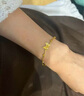 周大生黃金手鐲足金編織蝴蝶手鏈鐲純金鐲子送女友送老婆生日七夕禮物女 金重約6.2g 曬單實拍圖