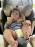 Heekin德國(guó) 兒童安全座椅汽車(chē)用0-4-12歲嬰兒寶寶360度旋轉(zhuǎn)ISOFIX硬接口 尊享灰(遮陽(yáng)棚+上拉帶+側(cè)保護(hù)) 曬單實(shí)拍圖