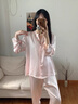 嬋絲蓮重磅22姆米真絲睡衣女套裝 100%桑蠶絲奢華夏季純色家居服兩件套 米色 XL （適合115-125斤穿著） 曬單實(shí)拍圖