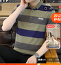 吉普（JEEP）寬松休閑夏季新款男士短袖T恤青年polo翻領(lǐng)商務(wù)半截袖上衣打底衫 218藍(lán)色 XL （125斤-140斤） 曬單實(shí)拍圖