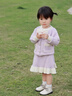 G.DUCKKIDS童裝女童秋裝套裝兒童衣服女小童春秋季甜美風小香風套裝裙3寶寶 粉色 90 尺碼1~2歲【 80-90cm】cm 曬單實拍圖