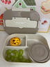 沃德百惠（WORTHBUY）飯盒可微波爐加熱小學(xué)生上班族便攜餐盒分格便當(dāng)盒帶湯碗 卡其蓋 曬單實(shí)拍圖