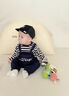 G.DUCKKIDS寶寶秋裝男寶衣服潮酷嬰幼兒連體衣春秋小月齡穿搭早秋嬰兒外出服 藏蘭色 66cm 曬單實(shí)拍圖