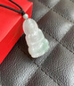 老鳳祥觀音菩薩翡翠吊墜男女玉石項(xiàng)鏈玉掛件七夕情人節(jié)禮物送女朋友老婆 翡翠觀音項(xiàng)繩(小版) 曬單實(shí)拍圖