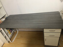美棲家學(xué)習(xí)桌電腦桌臺式帶抽屜家用臥室辦公桌書桌簡易桌子出租屋工作臺 兩抽一柜|加寬柜門莫蘭迪灰140cm 自主安裝（有圖紙） 曬單實(shí)拍圖