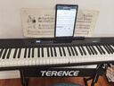 特倫斯（Terence）電鋼琴88鍵折疊電子鋼琴兒童初學考級成人家用鋼琴V50便攜鋼琴 深空黑 官方標配+可升降琴架 曬單實拍圖
