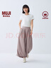 無(wú)印良品（MUJI） IDEE 女式平紋燈籠褲褲子女款夏季款女裝純棉 25年長(cháng)褲 GA54CC5S 煙熏粉色 M （155/68A） 曬單實(shí)拍圖