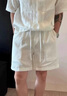 杜小閑老錢(qián)風(fēng)天絲亞麻短褲男夏季薄款寬松休閑棉麻褲子輕熟風(fēng)西裝五分褲 麻本色 XL [推薦120-140斤] 曬單實(shí)拍圖