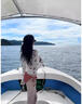 鉑吶苓泳衣女2025新款純欲罩衫紅白條紋遮肉顯瘦分體溫泉海邊度假游泳裝 紅色條紋比基尼三件套【含罩衣】 均碼 適合80-120斤 曬單實(shí)拍圖