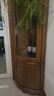 木平面 美式角柜歐式實(shí)木角落柜 客廳餐廳玻璃門(mén)轉角酒柜別墅仿古墻角柜 板栗色40*40*180CM 曬單實(shí)拍圖