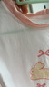 班喜迪女童短袖t恤夏季2025新款兒童半袖上衣洋氣時髦寶寶衣服夏裝童裝 白小兔 90 曬單實(shí)拍圖