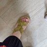 達(dá)芙妮外穿拖鞋女厚底松糕增高一字拖軟底舒適通勤沙灘涼拖鞋 綠色  38  曬單實(shí)拍圖