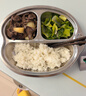 如山316L不銹鋼餐盤食品級男女孩兒童家用分格餐盤吃飯盤寶寶餐具 不銹鋼餐盤316L-猴 曬單實拍圖