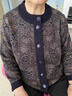 恒源祥老年人秋冬裝女毛衣奶奶媽媽60-70歲毛衫開(kāi)衫老人衣服裝80外套 紅色 L 曬單實(shí)拍圖