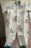 貝肽斯兒童衣服春秋款夾棉連體衣三層空氣棉新生兒寶寶秋裝嬰兒連體衣 快樂(lè )綠林 80cm 曬單實(shí)拍圖