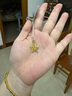 周六福（ZLF）七夕禮物  黃金吊墜女款5G足金鏤空拉絲星星掛墜星光閃爍 計價 1.33g 曬單實拍圖