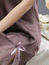 浪莎（LangSha）真絲睡衣性感女夏季性感吊帶睡裙睡袍兩件套女士家居服睡裙女 8008  紫色 L 曬單實(shí)拍圖