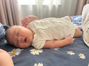 貝瑞加（Babyprints）嬰兒連體衣2件夏季短袖嬰兒衣服新生兒純棉哈衣輕薄爬服 白藍66 曬單實拍圖