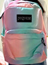 JANSPORT雙肩包輕便女包簡(jiǎn)約旅行學(xué)生校園書(shū)包電腦包 4QUT68T 甜蜜冰淇淋色-側袋 曬單實(shí)拍圖