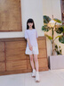 優(yōu)優(yōu)1點(diǎn)（Yoyo one）女童速干褲薄款2025新款夏季女童運(yùn)動(dòng)褲夏裝女大童短褲外穿五分褲 18518白 120 120cm 曬單實(shí)拍圖