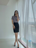 伊婭莎職業(yè)短袖襯衫男女同款夏彈力襯衣白領(lǐng)面試正裝4S店銷(xiāo)售酒店工作服 女-8811單件灰色襯衫 L 曬單實(shí)拍圖