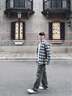 樂(lè )著(zhù)LEZORA 全棉磨毛人字紋法蘭絨 藍色大格紋寬松長(cháng)袖襯衫男 藍色 XL 曬單實(shí)拍圖