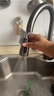 GuGuGo【德國】廚房水龍頭冷熱水器二合一洗菜盆抽拉式萬向伸縮水槽龍頭 廚房抽拉水龍頭【三模式】槍灰 加厚不銹鋼丨配80CM原裝進(jìn)水管*2 曬單實(shí)拍圖