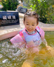 兒童游泳圈手臂圈游泳裝備全套浮力衣背心寶寶救生衣泳圈小孩神器 【限時(shí)特價(jià)款】前后背心-獨角獸（適合20-50斤） 曬單實(shí)拍圖