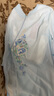 妖妮改良旗袍連衣裙女新款日常2025夏季新中式國(guó)風(fēng)雪紡刺繡長(zhǎng)款演出服 淺藍(lán)色 薄款 3XL （建議體重135-145斤) 曬單實(shí)拍圖