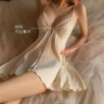 寶格妍法國女人優(yōu)雅吊帶長(cháng)睡裙2026新款純欲風(fēng)珍珠色緞面睡衣居家服女潮 白色 XL 130-140 曬單實(shí)拍圖