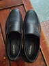 奧康品牌男鞋夏季皮涼鞋男士商務(wù)休閑洞洞鞋透氣中老年爸爸鞋 黑色 44 (運動(dòng)鞋45=皮鞋44) 曬單實(shí)拍圖
