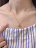 彩萊婭鈦鋼福袋項鏈女潮輕奢簡(jiǎn)約氣質(zhì)鎖骨鏈女生仿和田玉吊墜網(wǎng)紅飾品 仿和田玉金色項鏈 曬單實(shí)拍圖