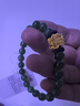 周六福金鑲玉碧玉轉(zhuǎn)運(yùn)珠手串女金蓮足金手鏈 Y1913361 17cm七夕生日禮物 曬單實(shí)拍圖