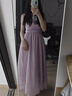 歌詩(shī)慧吊帶連衣裙女法式純欲公主裙子夏季新款海邊度假仙女裙氣質(zhì)中長(cháng)裙 溫柔風(fēng)紫色吊帶連衣裙 XL 曬單實(shí)拍圖