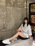 ASH【明星同款】女鞋2025夏季新款MOBY真皮小白鞋女厚底百搭休閑鞋 白色 38 曬單實(shí)拍圖