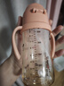 UBMOM吸管杯嬰兒寶寶學(xué)飲杯兒童喝水杯直飲杯牛奶杯ppsu吸管奶瓶1-3歲 彈蓋式粉色-專(zhuān)利防噴 280ml 曬單實(shí)拍圖