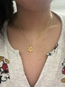 中國黃金（CHINA GOLD）黃金項(xiàng)鏈女士足金雪花項(xiàng)鏈純金七夕情人節(jié)禮物送女友老婆 足金雪花項(xiàng)鏈約3.4g*多退少補(bǔ) 曬單實(shí)拍圖
