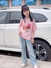 GXG KIDS童裝女童夏裝新款圓領(lǐng)T恤兒童寬松卡通短袖中大童休閑上衣 曬單實(shí)拍圖