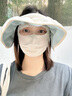 蕉下（beneunder）臉基尼女全臉?lè)罆襻t(yī)美面罩防紫外線口罩高顏值騎行面罩護(hù)臉柔月米 曬單實(shí)拍圖
