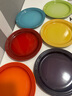 酷彩（Le Creuset）炻瓷19/23cm圓形碟 家用餐具水果盤甜品盤西餐盤沙拉盤餐盤 18厘米圓形碟彩虹六件套 曬單實(shí)拍圖